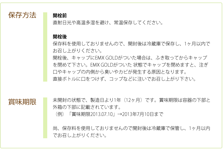 保存方法